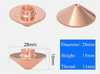 WSX Single Nozzles,Diameter: φ28mm,Height: 15mm,Thread: M11,Material: High End Copper