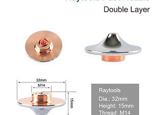 Raytools Double Nozzles,Material: Copper 