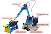 Industrial welding robot workstation