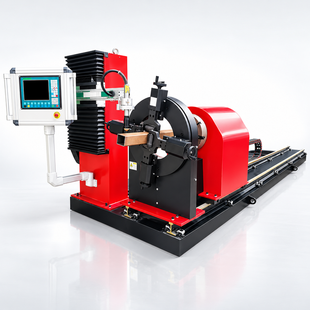 Stroj na řez&aacute;n&iacute; čtvercov&yacute;ch trubek MS-60XF CNC plazmov&yacute; řezac&iacute; stroj prot&iacute;naj&iacute;c&iacute; se linie 