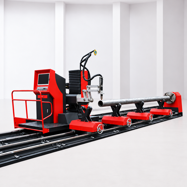 Stroj na řez&aacute;n&iacute; trubek MS-8XG CNC prot&iacute;naj&iacute;c&iacute; se &uacute;kosov&yacute; stroj na řez&aacute;n&iacute; trubek